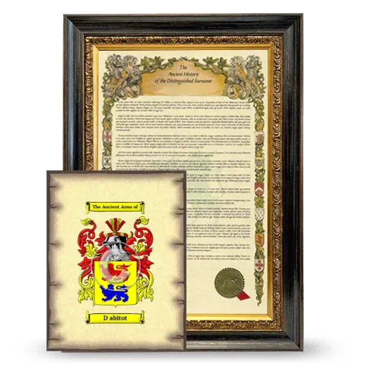 D abitot Framed History and Coat of Arms Print - Heirloom