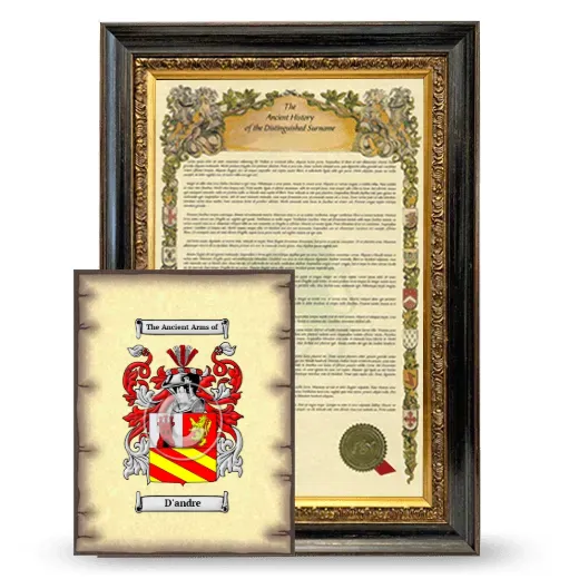 D'andre Framed History and Coat of Arms Print - Heirloom