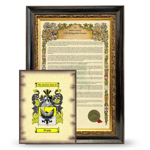D'oria Framed History and Coat of Arms Print - Heirloom