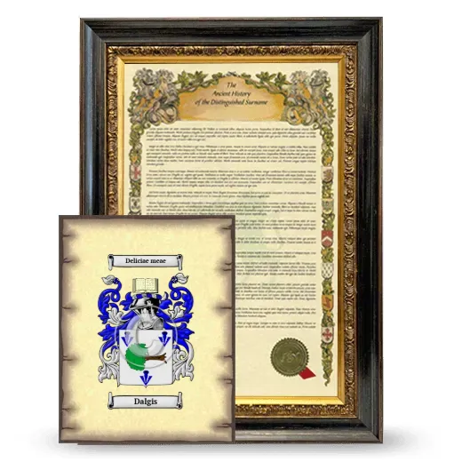 Dalgis Framed History and Coat of Arms Print - Heirloom