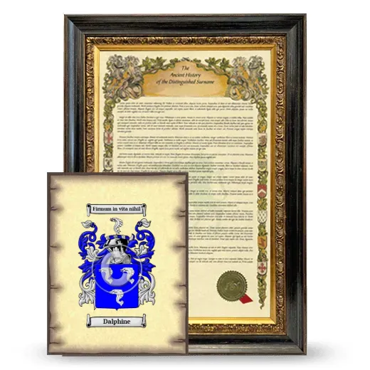 Dalphine Framed History and Coat of Arms Print - Heirloom
