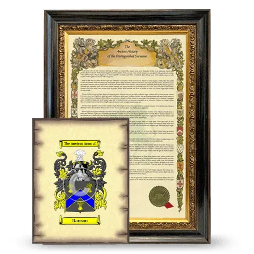 Danson Framed History and Coat of Arms Print - Heirloom
