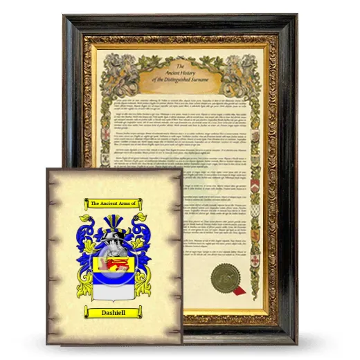 Dashiell Framed History and Coat of Arms Print - Heirloom