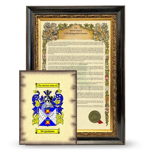 De'guzman Framed History and Coat of Arms Print - Heirloom