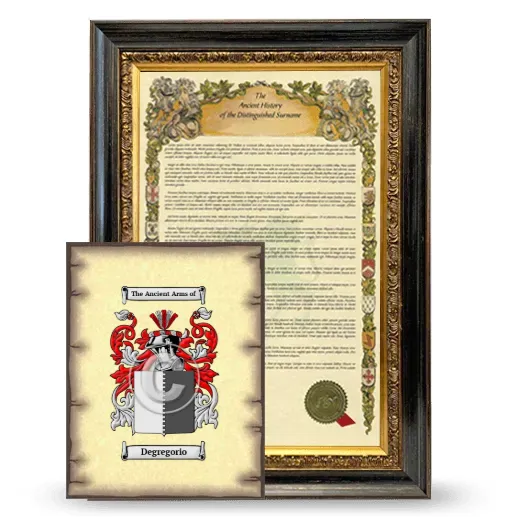 Degregorio Framed History and Coat of Arms Print - Heirloom