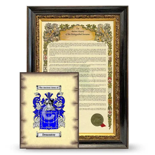 Demontoy Framed History and Coat of Arms Print - Heirloom