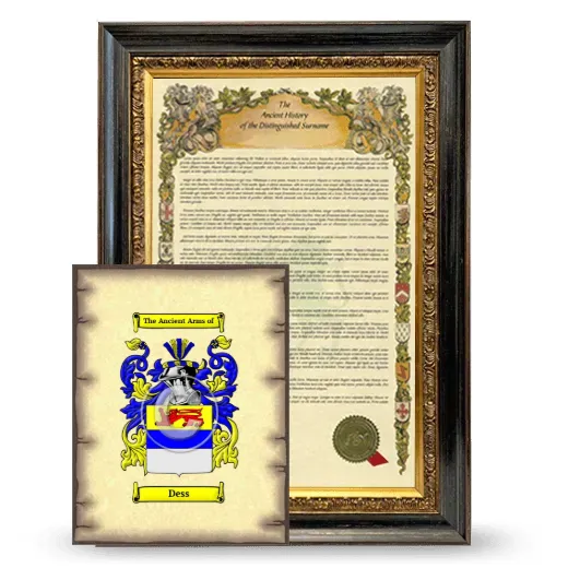 Dess Framed History and Coat of Arms Print - Heirloom