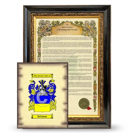 Dettman Framed History and Coat of Arms Print - Heirloom