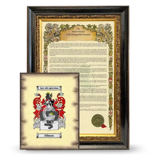 Dilman Framed History and Coat of Arms Print - Heirloom