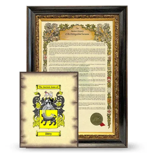 Ditty Framed History and Coat of Arms Print - Heirloom
