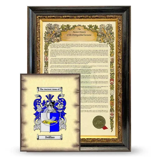 Dolfino Framed History and Coat of Arms Print - Heirloom