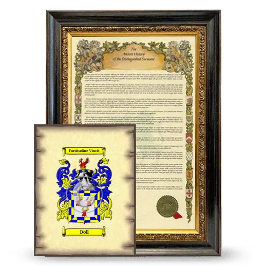 Doll Framed History and Coat of Arms Print - Heirloom