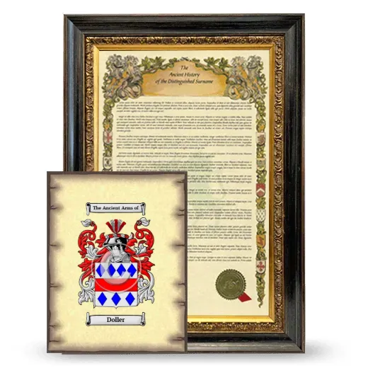 Doller Framed History and Coat of Arms Print - Heirloom
