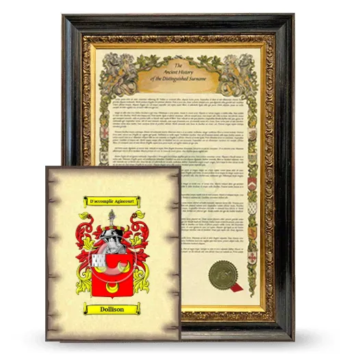 Dollison Framed History and Coat of Arms Print - Heirloom