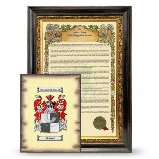 Drewel Framed History and Coat of Arms Print - Heirloom