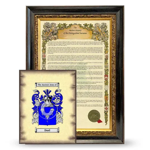 Duel Framed History and Coat of Arms Print - Heirloom