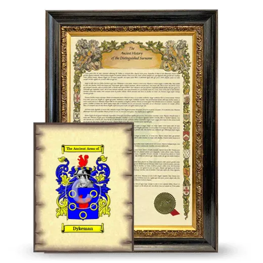 Dykeman Framed History and Coat of Arms Print - Heirloom