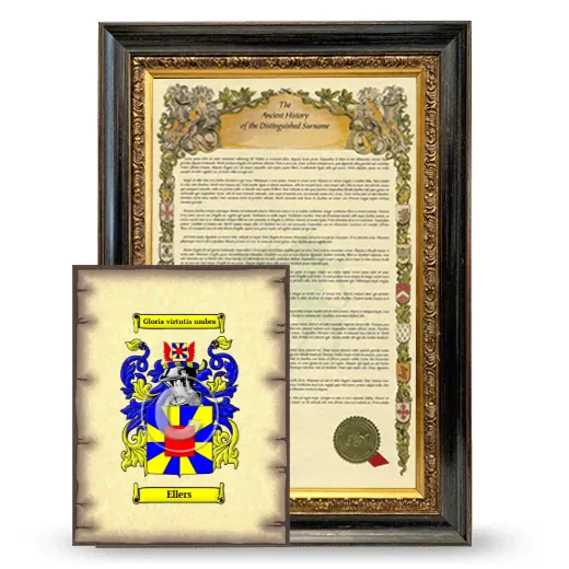Ellers Framed History and Coat of Arms Print - Heirloom