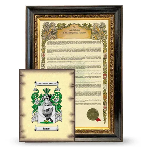 Ernest Framed History and Coat of Arms Print - Heirloom