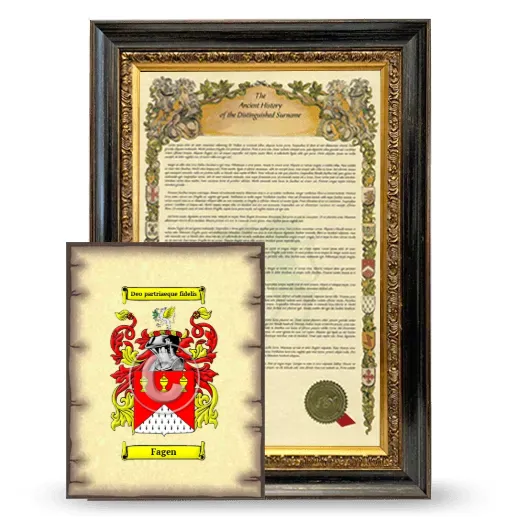 Fagen Framed History and Coat of Arms Print - Heirloom