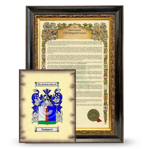 Farinacci Framed History and Coat of Arms Print - Heirloom