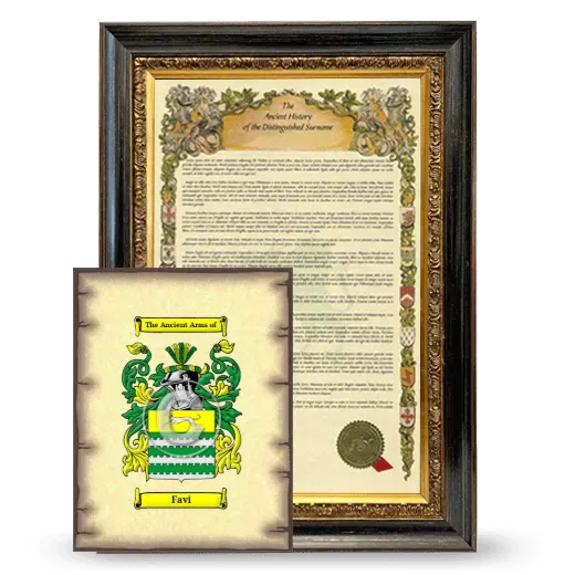 Favi Framed History and Coat of Arms Print - Heirloom