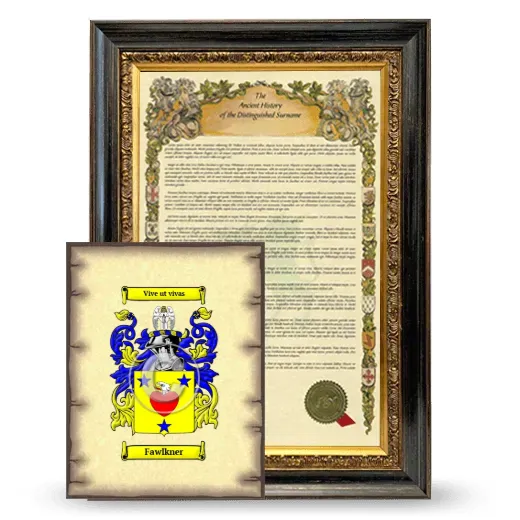 Fawlkner Framed History and Coat of Arms Print - Heirloom