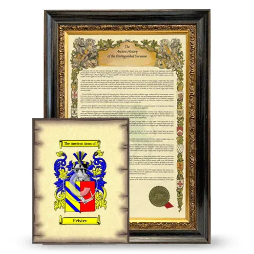 Feister Framed History and Coat of Arms Print - Heirloom
