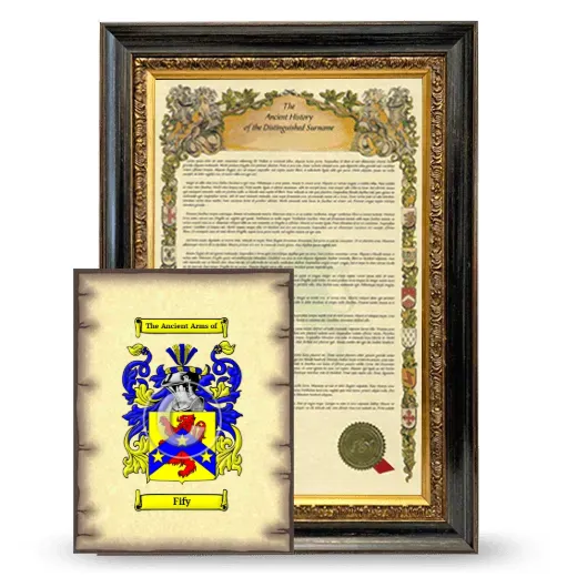 Fify Framed History and Coat of Arms Print - Heirloom