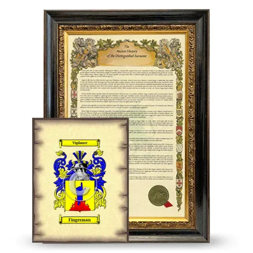 Fingerman Framed History and Coat of Arms Print - Heirloom