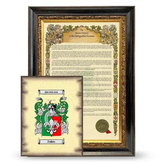 Fokes Framed History and Coat of Arms Print - Heirloom