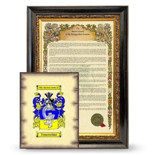 Franceschini Framed History and Coat of Arms Print - Heirloom