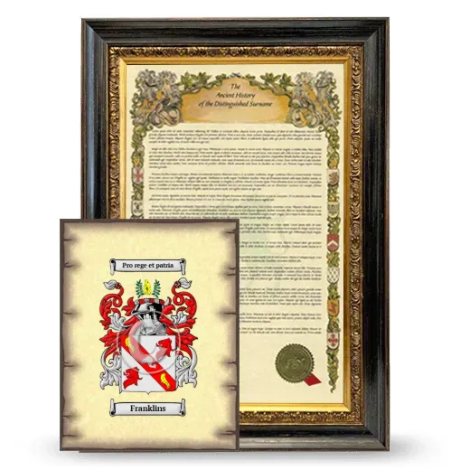 Franklins Framed History and Coat of Arms Print - Heirloom