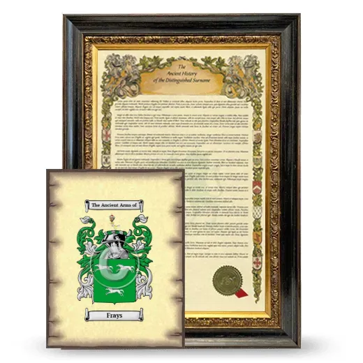 Frays Framed History and Coat of Arms Print - Heirloom