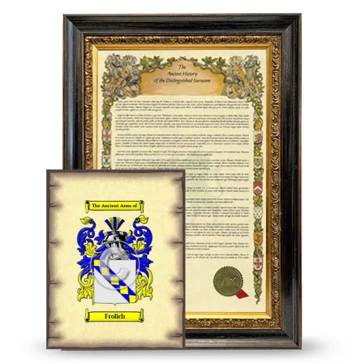 Frolich Framed History and Coat of Arms Print - Heirloom