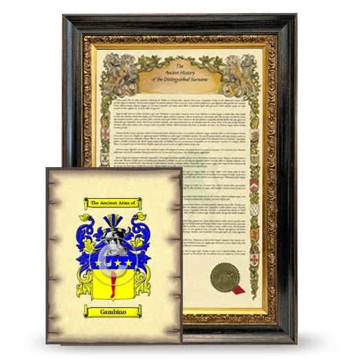 Gambino Framed History and Coat of Arms Print - Heirloom