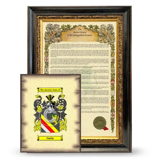Garin Framed History and Coat of Arms Print - Heirloom