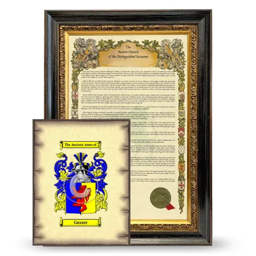 Gasser Framed History and Coat of Arms Print - Heirloom
