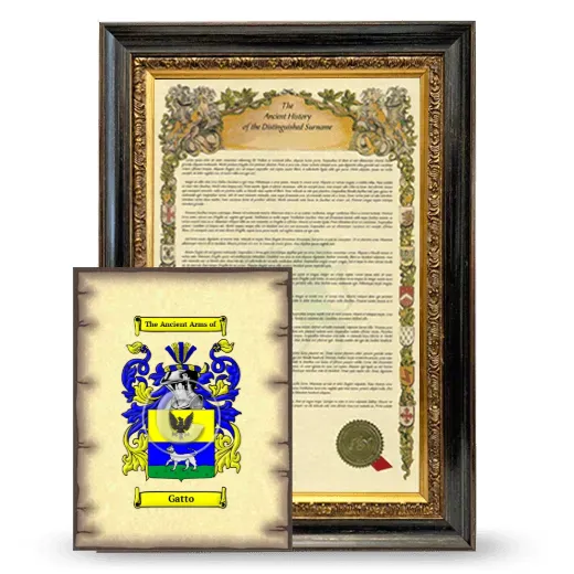 Gatto Framed History and Coat of Arms Print - Heirloom