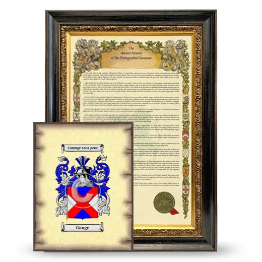 Gauge Framed History and Coat of Arms Print - Heirloom