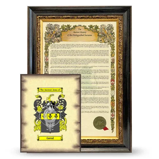 Gaval Framed History and Coat of Arms Print - Heirloom