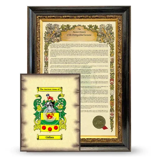 Gidian Framed History and Coat of Arms Print - Heirloom