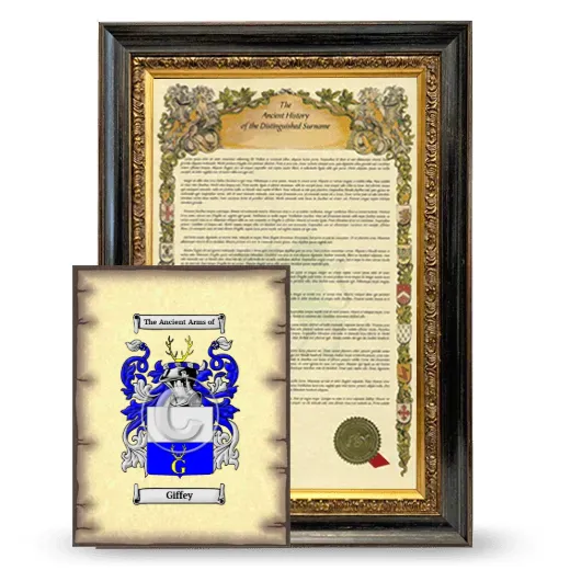 Giffey Framed History and Coat of Arms Print - Heirloom
