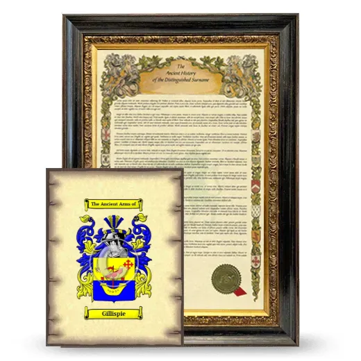 Gillispie Framed History and Coat of Arms Print - Heirloom