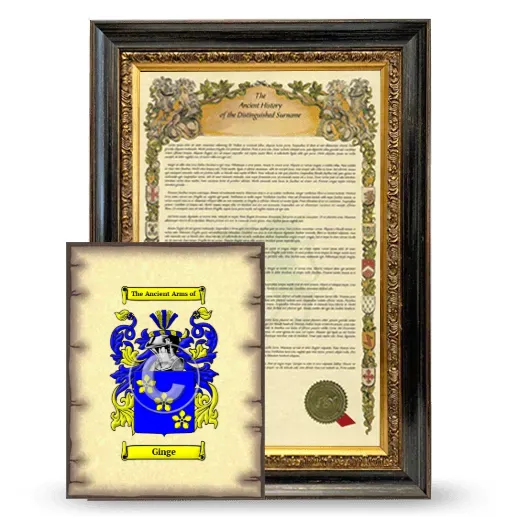 Ginge Framed History and Coat of Arms Print - Heirloom
