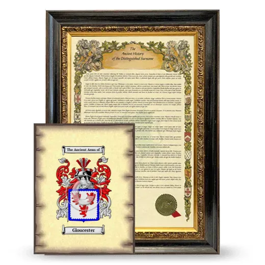 Gloucester Framed History and Coat of Arms Print - Heirloom