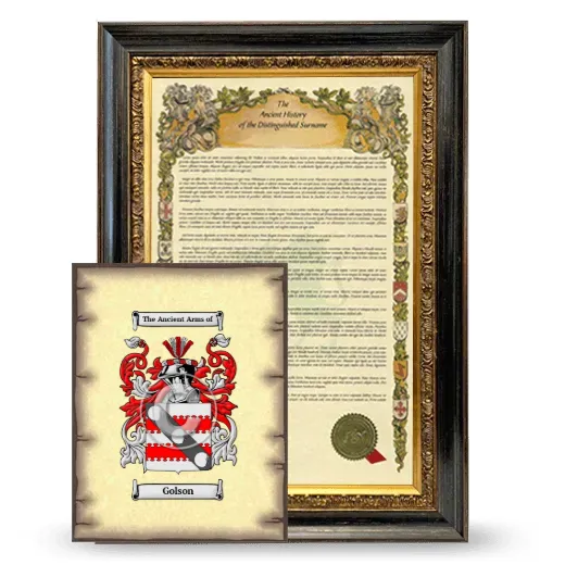 Golson Framed History and Coat of Arms Print - Heirloom