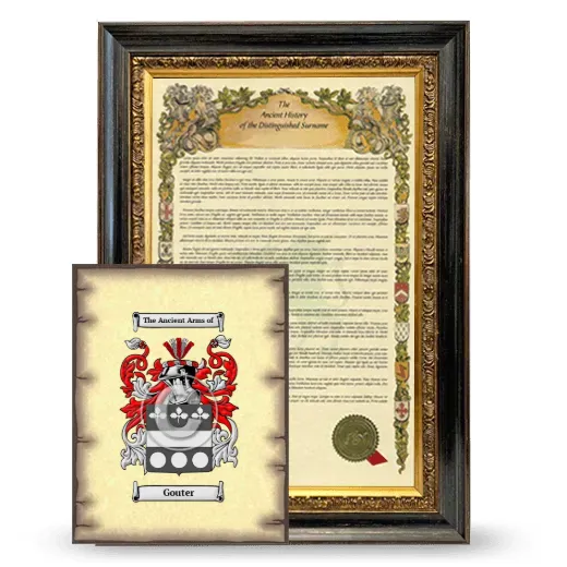 Gouter Framed History and Coat of Arms Print - Heirloom