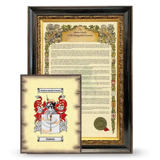 Gowen Framed History and Coat of Arms Print - Heirloom