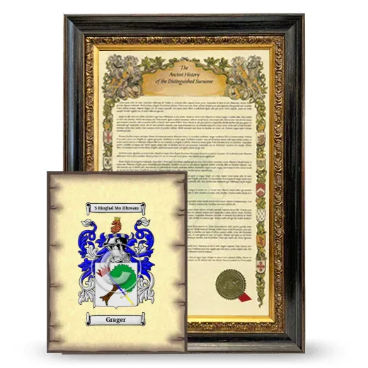 Grager Framed History and Coat of Arms Print - Heirloom